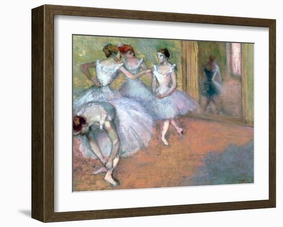 Four Dancers in the Foyer, Late 19th-Early 20th Century-Edgar Degas-Framed Giclee Print