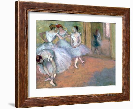 Four Dancers in the Foyer, Late 19th-Early 20th Century-Edgar Degas-Framed Giclee Print