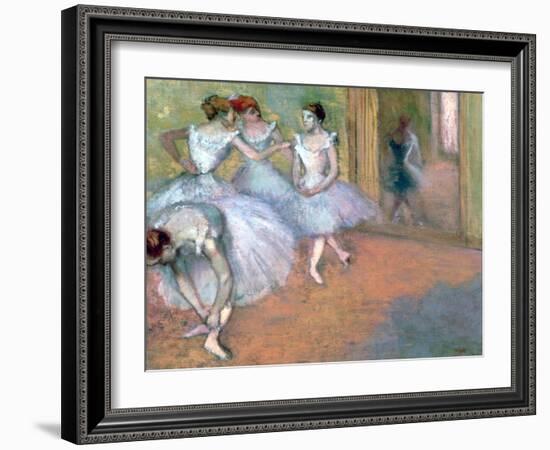 Four Dancers in the Foyer, Late 19th-Early 20th Century-Edgar Degas-Framed Giclee Print