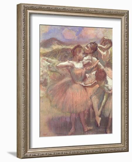 Four Dancers on Stage-Edgar Degas-Framed Giclee Print