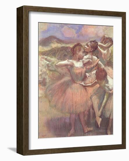 Four Dancers on Stage-Edgar Degas-Framed Giclee Print