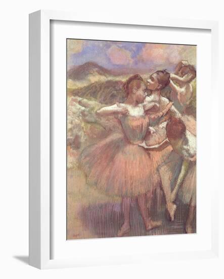 Four Dancers on Stage-Edgar Degas-Framed Giclee Print