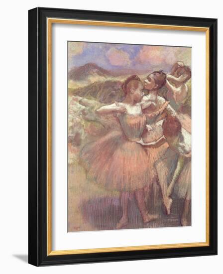 Four Dancers on Stage-Edgar Degas-Framed Giclee Print