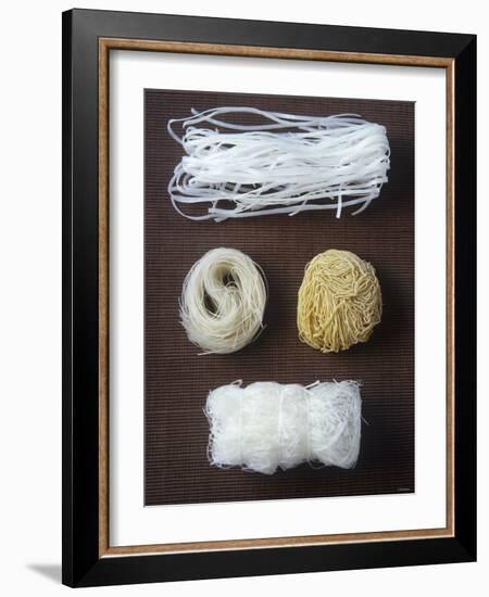 Four Different Types of Asian Noodles-Jean Cazals-Framed Photographic Print