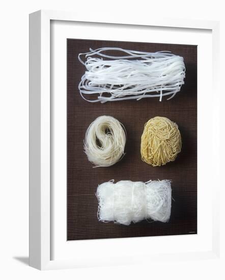 Four Different Types of Asian Noodles-Jean Cazals-Framed Photographic Print