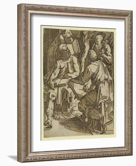 Four Doctors of the Church(?), Between 1500 and 1551-Domenico Beccafumi-Framed Giclee Print