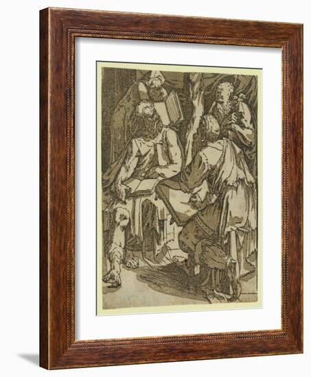 Four Doctors of the Church(?), Between 1500 and 1551-Domenico Beccafumi-Framed Giclee Print