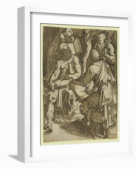 Four Doctors of the Church(?), Between 1500 and 1551-Domenico Beccafumi-Framed Giclee Print