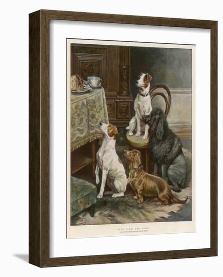 Four Dogs Lust after Their Owners' Food-Fanny Moody-Framed Photographic Print