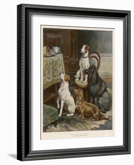 Four Dogs Lust after Their Owners' Food-Fanny Moody-Framed Photographic Print
