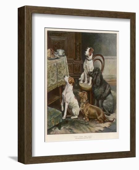 Four Dogs Lust after Their Owners' Food-Fanny Moody-Framed Photographic Print