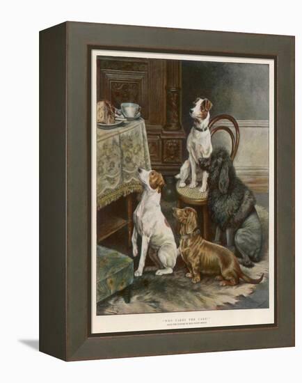 Four Dogs Lust after Their Owners' Food-Fanny Moody-Framed Premier Image Canvas