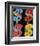 Four Dollar Signs, c.1982 (blue, red, orange, yellow)-Andy Warhol-Framed Art Print