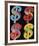 Four Dollar Signs, c.1982 (blue, red, orange, yellow)-Andy Warhol-Framed Giclee Print