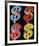 Four Dollar Signs, c.1982 (blue, red, orange, yellow)-Andy Warhol-Framed Giclee Print