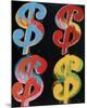 Four Dollar Signs, c.1982 (blue, red, orange, yellow)-Andy Warhol-Mounted Art Print