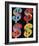 Four Dollar Signs, c.1982 (blue, red, orange, yellow)-Andy Warhol-Framed Art Print