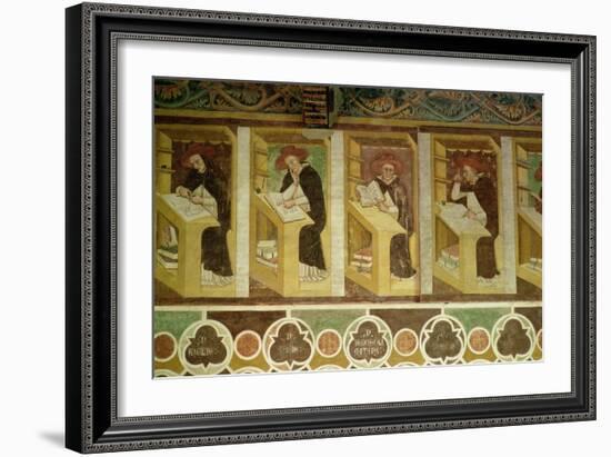 Four Dominican Monks at Their Desks-Tommaso Da Modena-Framed Giclee Print