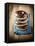 Four Doughnuts with Chocolate Glaze, Stacked-Michael Löffler-Framed Premier Image Canvas