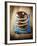 Four Doughnuts with Chocolate Glaze, Stacked-Michael Löffler-Framed Photographic Print