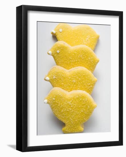 Four Easter Biscuits (Yellow Chicks)-null-Framed Photographic Print