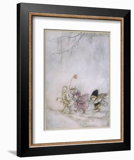 Four Elves-Arthur Rackham-Framed Art Print