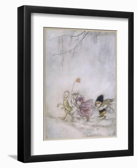 Four Elves-Arthur Rackham-Framed Art Print