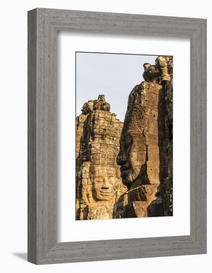 Four-Faced Towers in Prasat Bayon, Angkor Thom, Angkor, Siem Reap, Cambodia-Michael Nolan-Framed Photographic Print