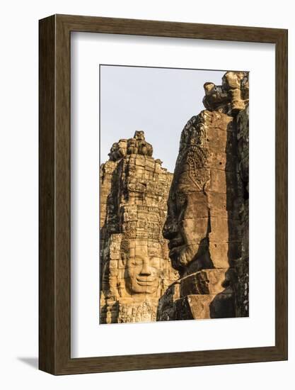 Four-Faced Towers in Prasat Bayon, Angkor Thom, Angkor, Siem Reap, Cambodia-Michael Nolan-Framed Photographic Print