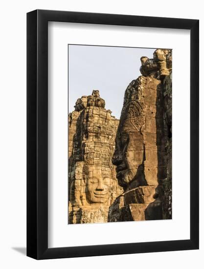 Four-Faced Towers in Prasat Bayon, Angkor Thom, Angkor, Siem Reap, Cambodia-Michael Nolan-Framed Photographic Print