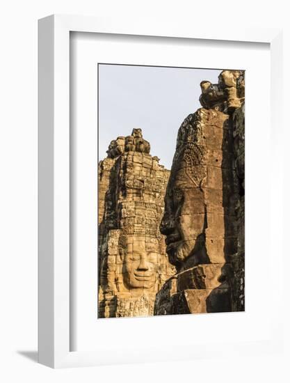 Four-Faced Towers in Prasat Bayon, Angkor Thom, Angkor, Siem Reap, Cambodia-Michael Nolan-Framed Photographic Print