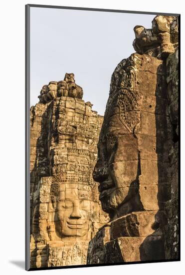 Four-Faced Towers in Prasat Bayon, Angkor Thom, Angkor, Siem Reap, Cambodia-Michael Nolan-Mounted Photographic Print