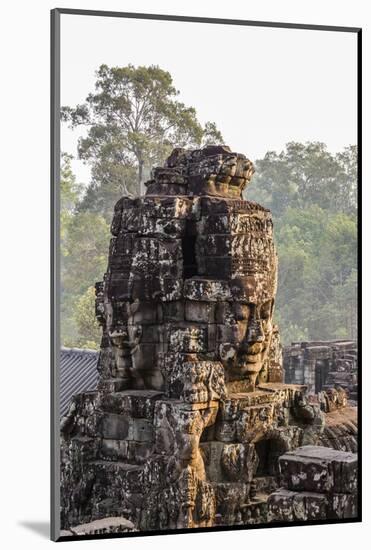 Four-Faced Towers in Prasat Bayon, Angkor Thom, Angkor, Siem Reap, Cambodia-Michael Nolan-Mounted Photographic Print