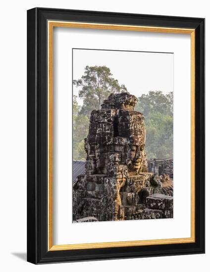 Four-Faced Towers in Prasat Bayon, Angkor Thom, Angkor, Siem Reap, Cambodia-Michael Nolan-Framed Photographic Print