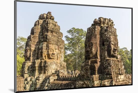 Four-Faced Towers in Prasat Bayon, Angkor Thom, Angkor, UNESCO World Heritage Site, Cambodia-Michael Nolan-Mounted Photographic Print