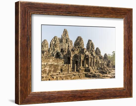 Four-Faced Towers in Prasat Bayon, Angkor Thom, Angkor, UNESCO World Heritage Site, Cambodia-Michael Nolan-Framed Photographic Print