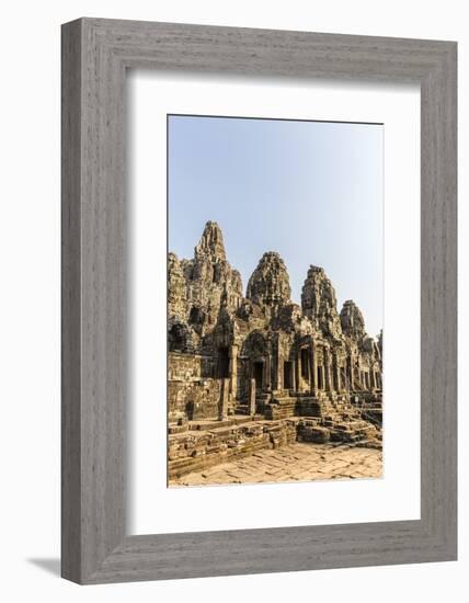 Four-Faced Towers in Prasat Bayon, Angkor Thom, Angkor, UNESCO World Heritage Site, Cambodia-Michael Nolan-Framed Photographic Print