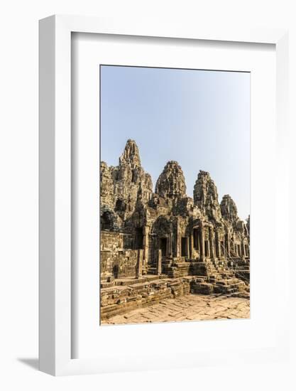 Four-Faced Towers in Prasat Bayon, Angkor Thom, Angkor, UNESCO World Heritage Site, Cambodia-Michael Nolan-Framed Photographic Print