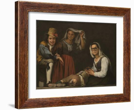 Four Figures on a Step-Bartolomé Estebàn Murillo-Framed Giclee Print