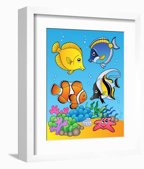 Four Fishes-Klara Viskova-Framed Art Print