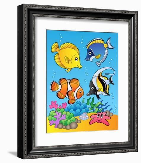 Four Fishes-Klara Viskova-Framed Art Print