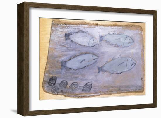 Four Fishes-Alfred Wallis-Framed Giclee Print