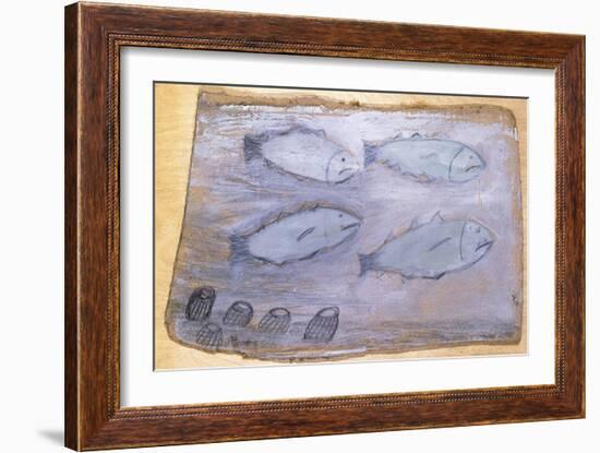 Four Fishes-Alfred Wallis-Framed Giclee Print