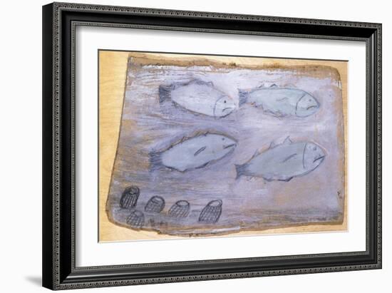 Four Fishes-Alfred Wallis-Framed Giclee Print