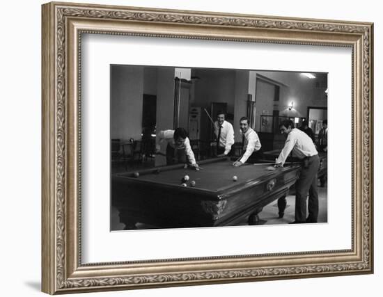 Four Friends Playing Billiards-Marisa Rastellini-Framed Photographic Print