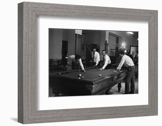 Four Friends Playing Billiards-Marisa Rastellini-Framed Photographic Print