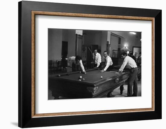 Four Friends Playing Billiards-Marisa Rastellini-Framed Photographic Print