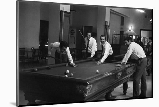 Four Friends Playing Billiards-Marisa Rastellini-Mounted Photographic Print