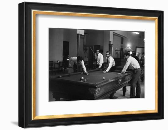 Four Friends Playing Billiards-Marisa Rastellini-Framed Photographic Print