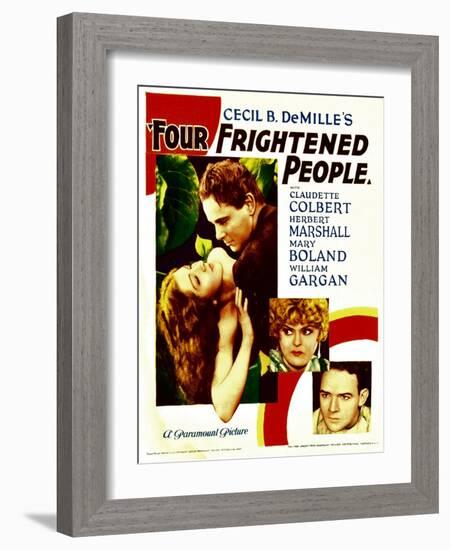 Four Frightened People, Claudette Colbert, Herbert Marshall, 1934-null-Framed Photo